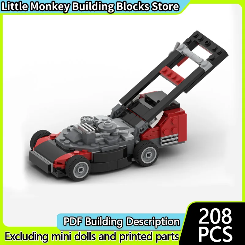 

City Car Model MOC Building Bricks Lawn Mower Modular Technology Children Holiday Gifts Assemble Toys Suit