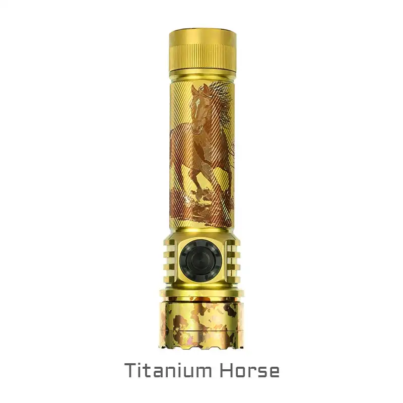 Special Edition Acebeam E75 Quad-core LEDs Colored titanium alloy Flashlight 4500 lumens 260 meters Type C Charging Torch Lamp