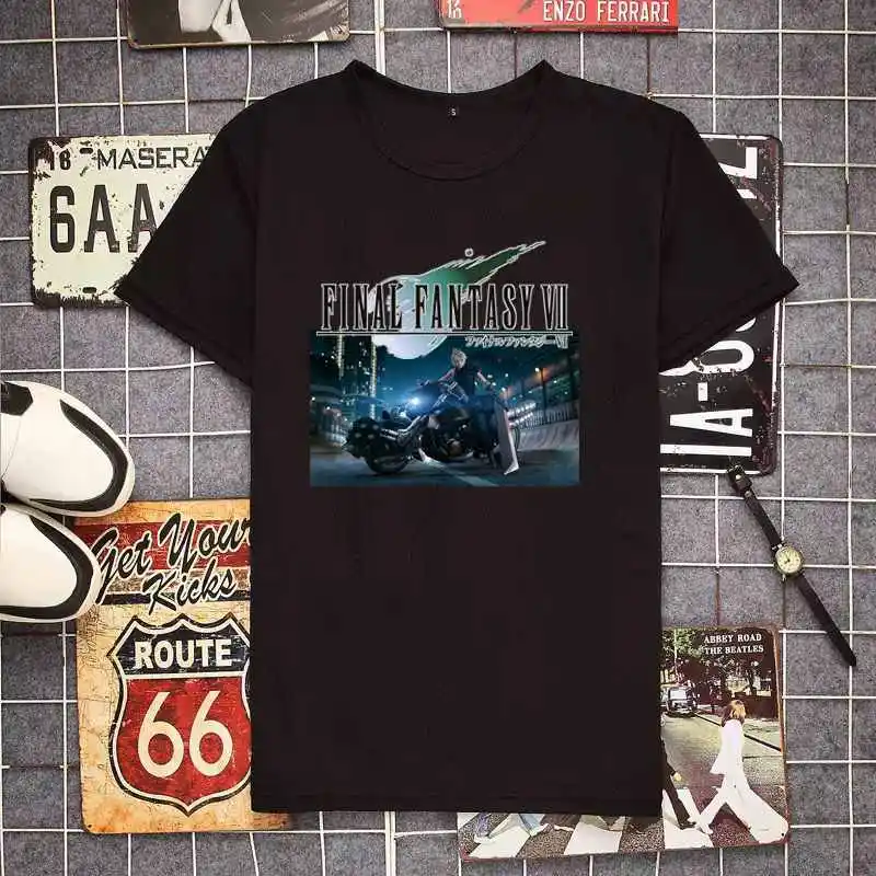 Final Net-T-shirt décontracté à manches courtes pour hommes, chemise mignonne, jeu Cloud Strife, Buster Pantum, mode masculine