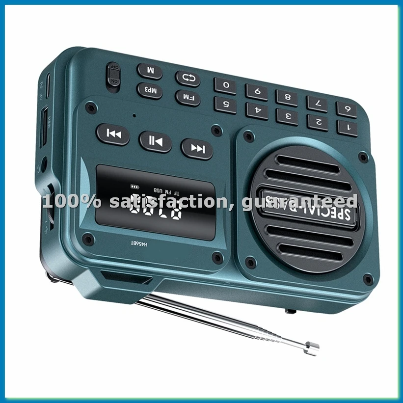 

Portable Digital Radio Bluetooth Compatible 5.0 FM Radio Receiver with LED Display U Disk TF Card MP3 Play Loudspeaker B-A22U
