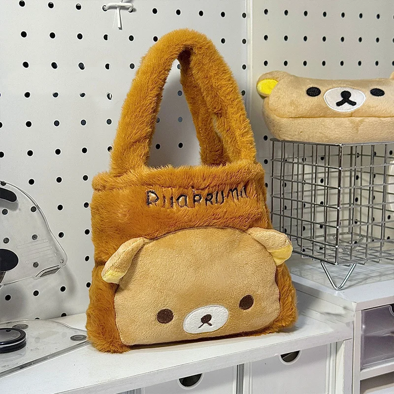 حقيبة Rilakkuma Kawaii Cartoon Anime حقيبة يد كروس لمستحضرات التجميل والسفر حقائب تخزين للنساء والفتيات هدية عيد الميلاد والكريسماس #2