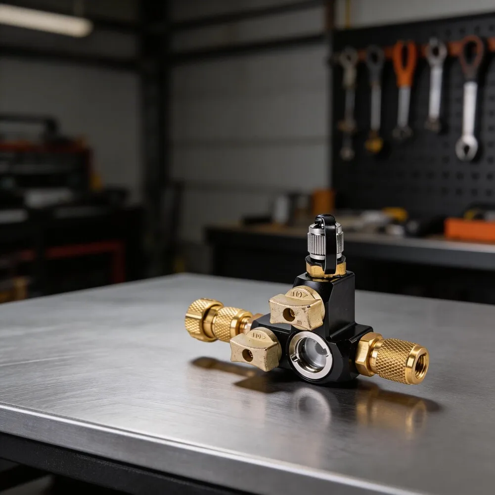 

Профессиональный инструмент для снятия сердечников клапанов 1/4 дюйма с двойным смотровым окном для систем ОВКВ, адаптер для сервисного порта мини-сплит-систем кондиционирования