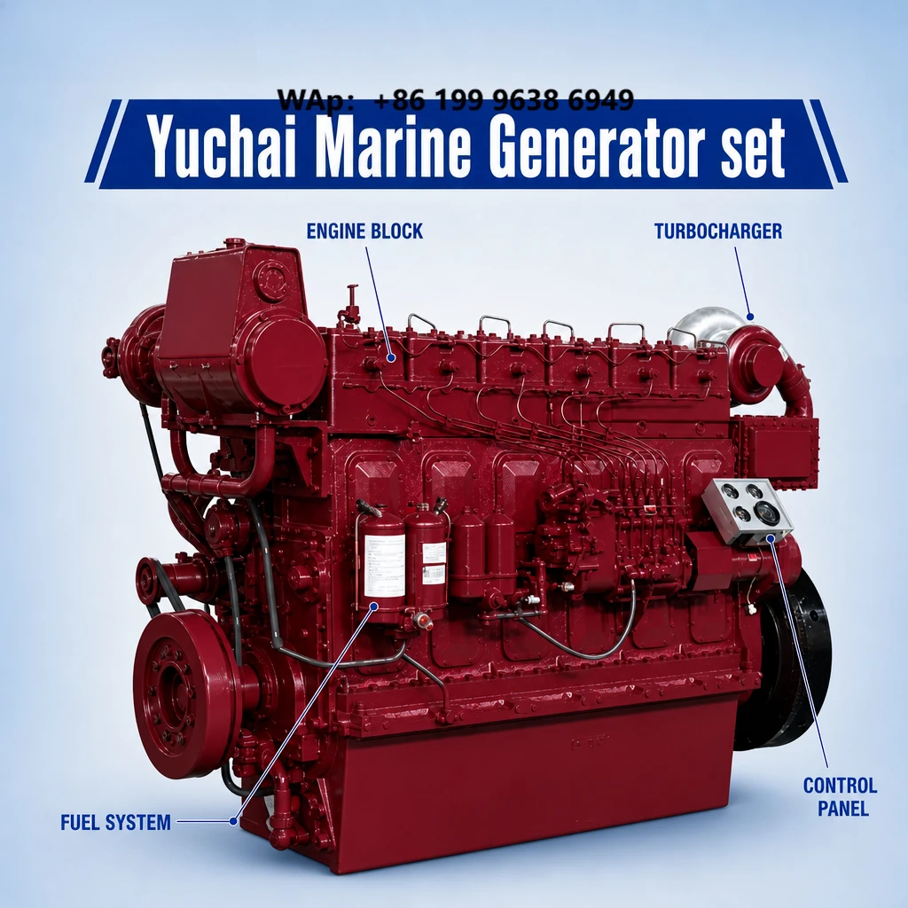 Ship Power Supply Marine Generator Yuchai 180KW 225KVA CCFJ180J-WLDY 50HZ Genset