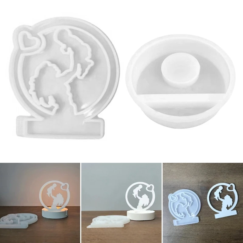 

Mother Day Candle Stand Molds, Mom Dad Candle Holder Molds with Base for DIY Tealight Holder Candle Holder Home Decorations