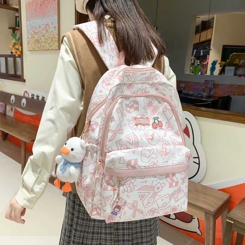 Backpack School ExpandableBag Large Capacity Laptop Fashion Backpack Casual Outdoor Travel Backpack Ladies Youth Sports Bag