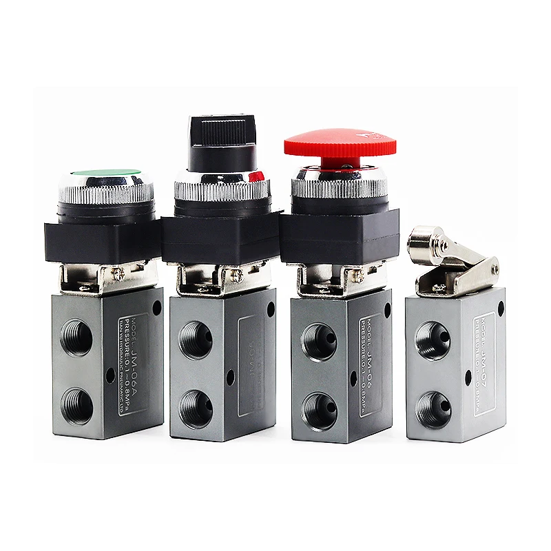 

1 pcs JM-05 JM-06 JM-06A JM-07 Manual Valve Switch Pneumatic Two-position Three-way Mechanical Valve Control Valve