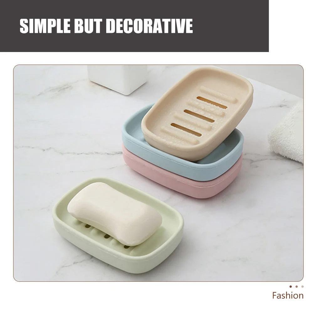 

6pcs Leak Proof Soap Container Sturdy Lightweight Travel Soap Box Portable Waterproof Bath Accessories Household for Camping