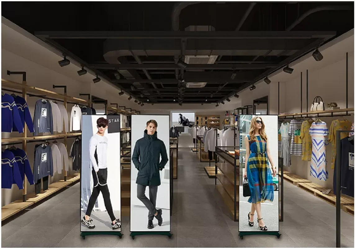P1.5 COB 640x1920mm LED Poster Display, suitable for commercial display events.