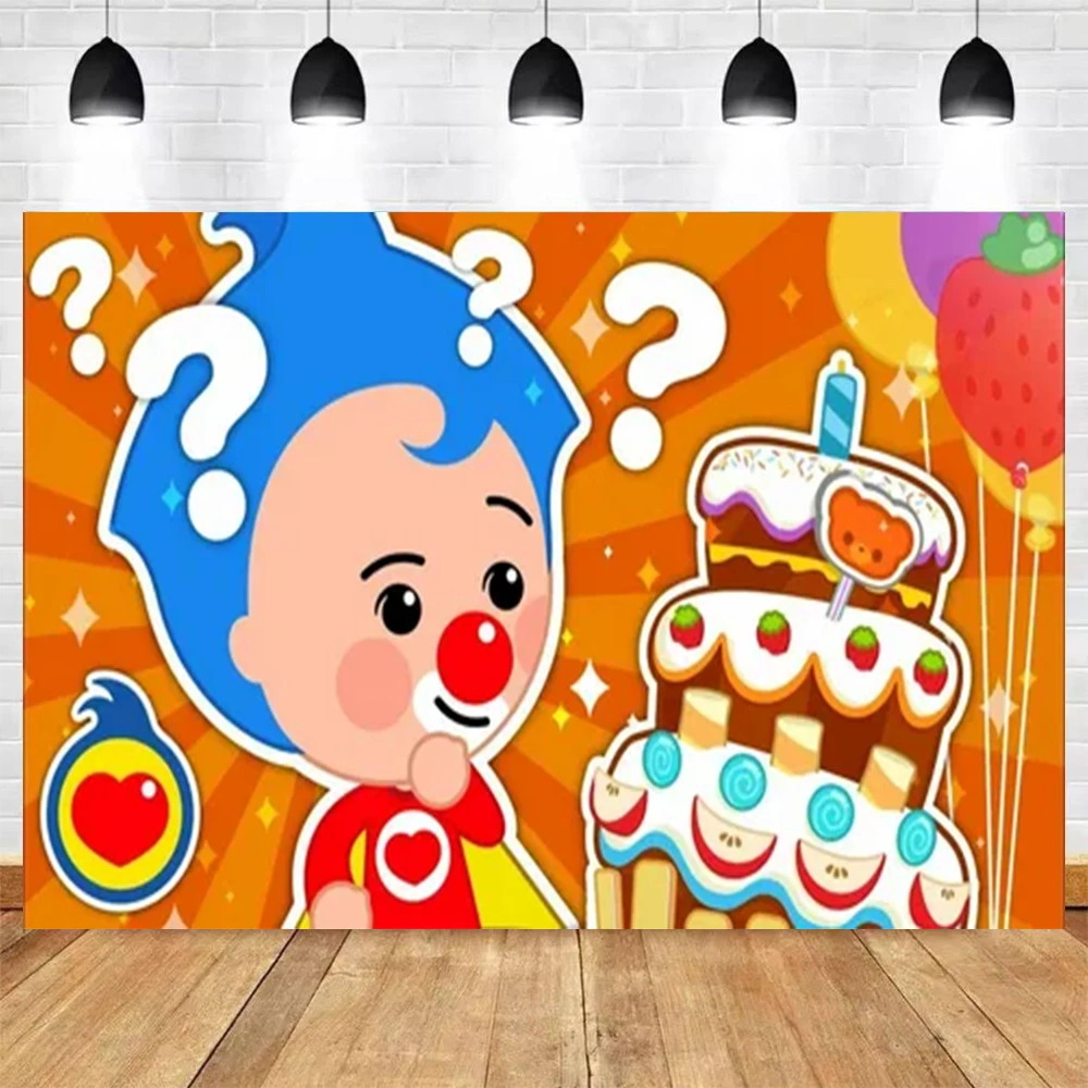 Cartoon Cute Kid Birthday Party Decorations Background Circus Theme Baby Shower Banner Photography Backdrop Photo Booth Props