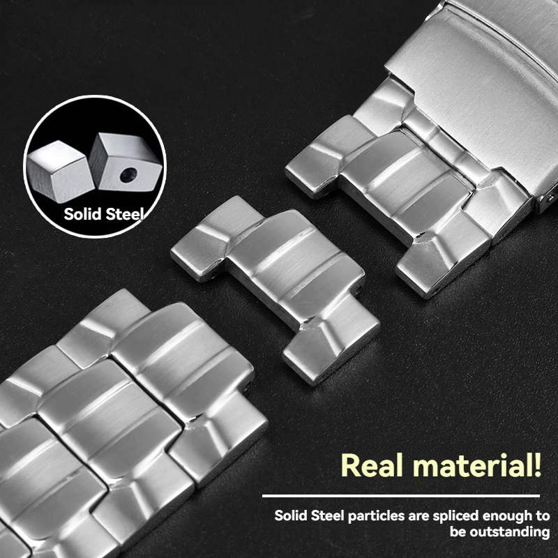 Pour Casio Edifice EF-550/EF-524D remplacement de Bracelet de montre en acier inoxydable, Bracelet en caoutchouc de Silicone hommes, Bracelet Durable étanche