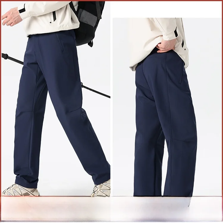 

Уличные мужские дышащие повседневные брюки на подкладке с 3D индивидуальным рисунком, теплые водонепроницаемые осенне-зимние прямые брюки из полиэфирного волокна