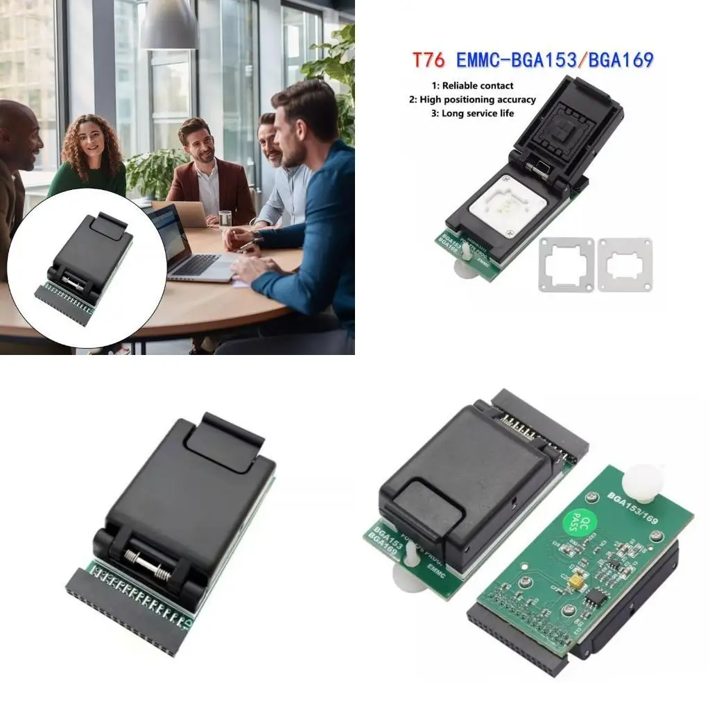 

652F Precise EMMC BGA153/BGA169 Adapter Socket Design Exclusively for T76 Programmers Use AntiInterference Circuit Board