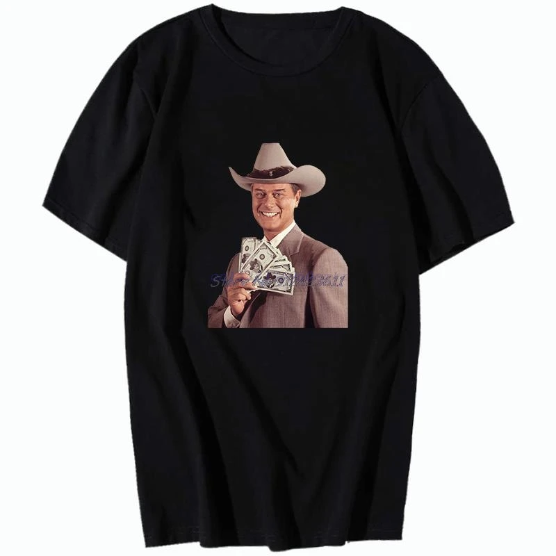 ​Jr Ewing Dallas Manches Courtes Celebrite Star Graphic T Shirts Summer New Shirts And T-Shirts Cotton Short Sleeve T-Shirts