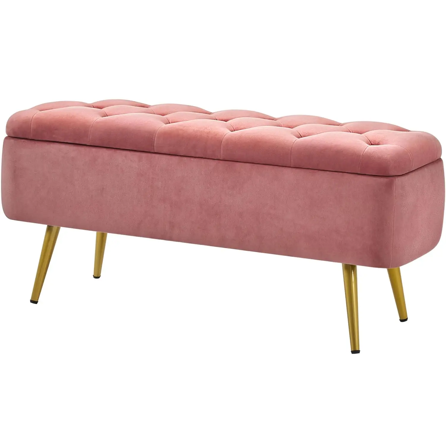 

Velvet Footrest Ottomans, 42 Inch Ottomans with Gold Legs, Window Ottoman for Living Room Bedroom, Customized