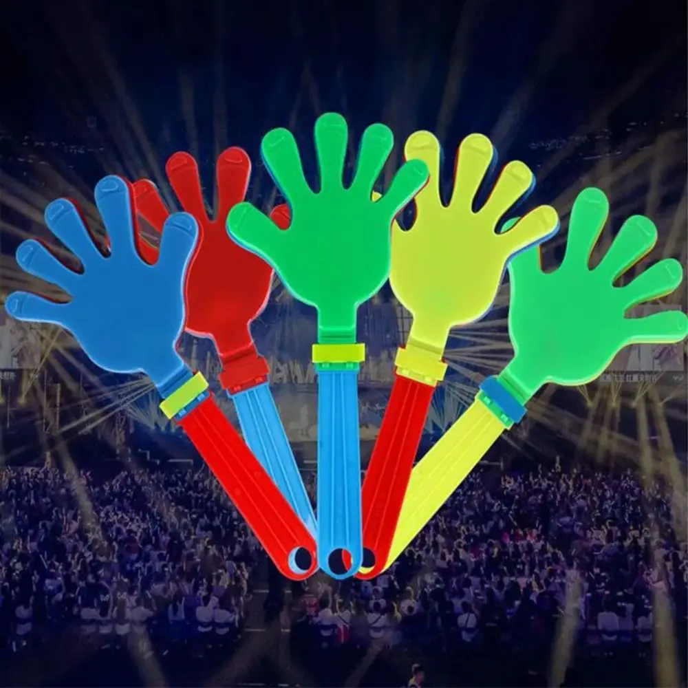 10PCS Cheerleading Liefert Zufällige Farbe Hand Klöppel Kunststoff Happy Match Applaus Maker Cheer Up Klatschen Geräusch Maker Konzerte