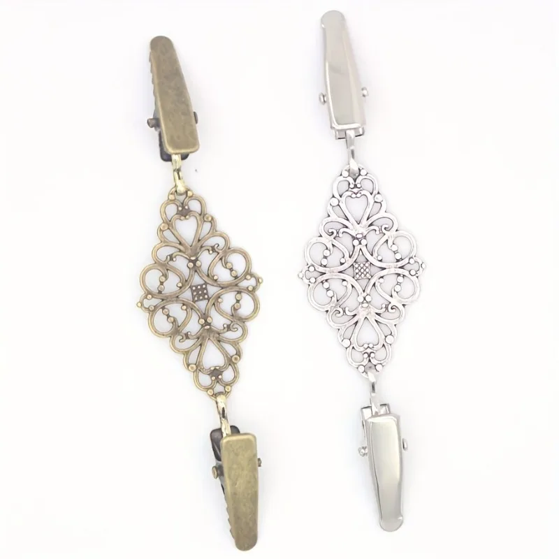 Strickjacken-Clip, Retro-Hohlmetall-Schal-Clip, Literarischer Antik-Seidenschal-Clip