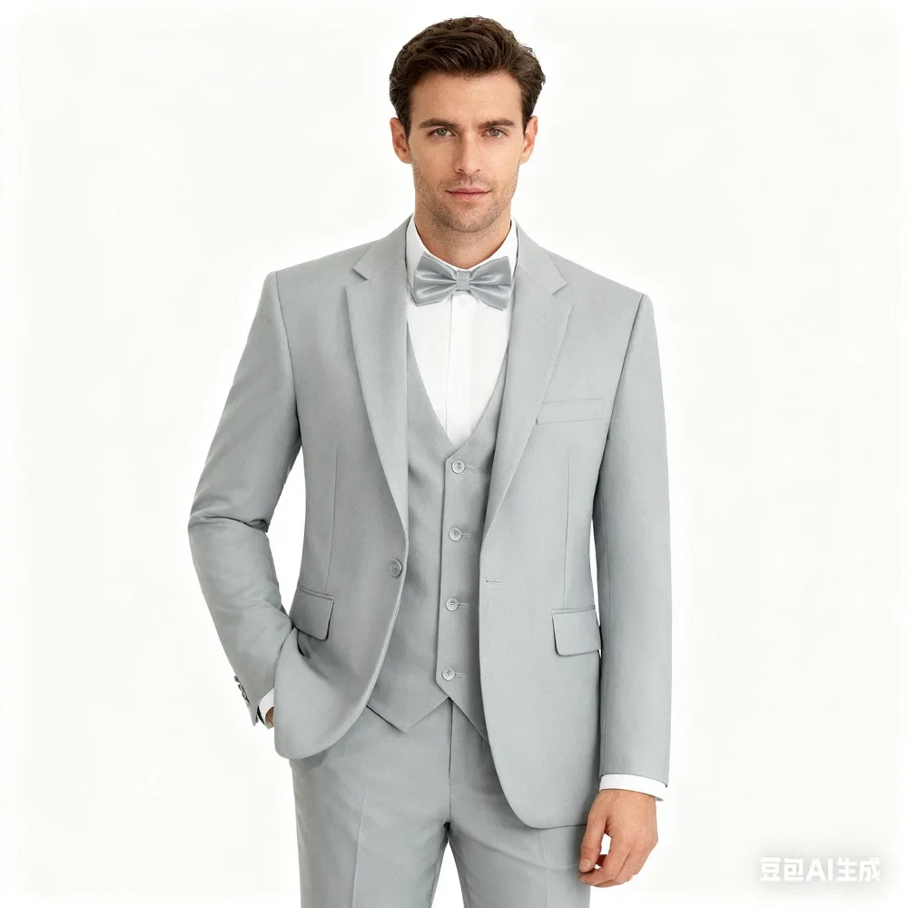 

Men's Shawl Lapel Formal Tuxedo Suit Set Wedding Groom Prom Party Dress Coat Vest Pant Ensemble