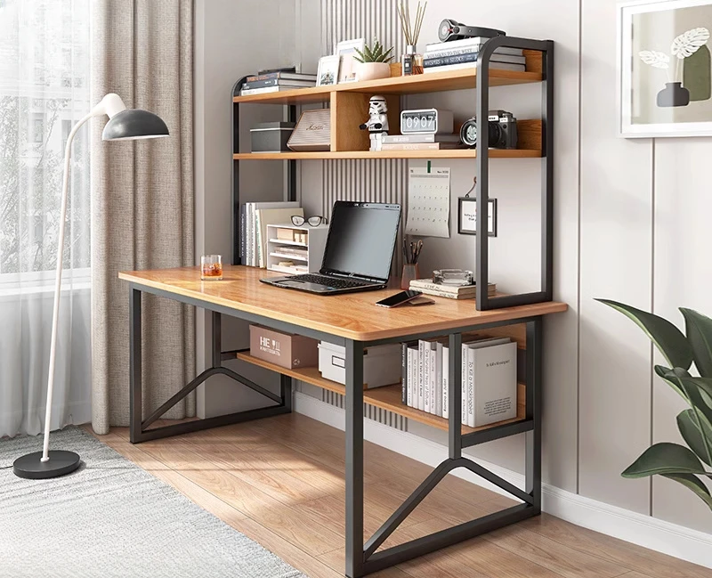 

Computer desk Desktop Bookshelf Integrated table Simple home Bedroom Student learning writing