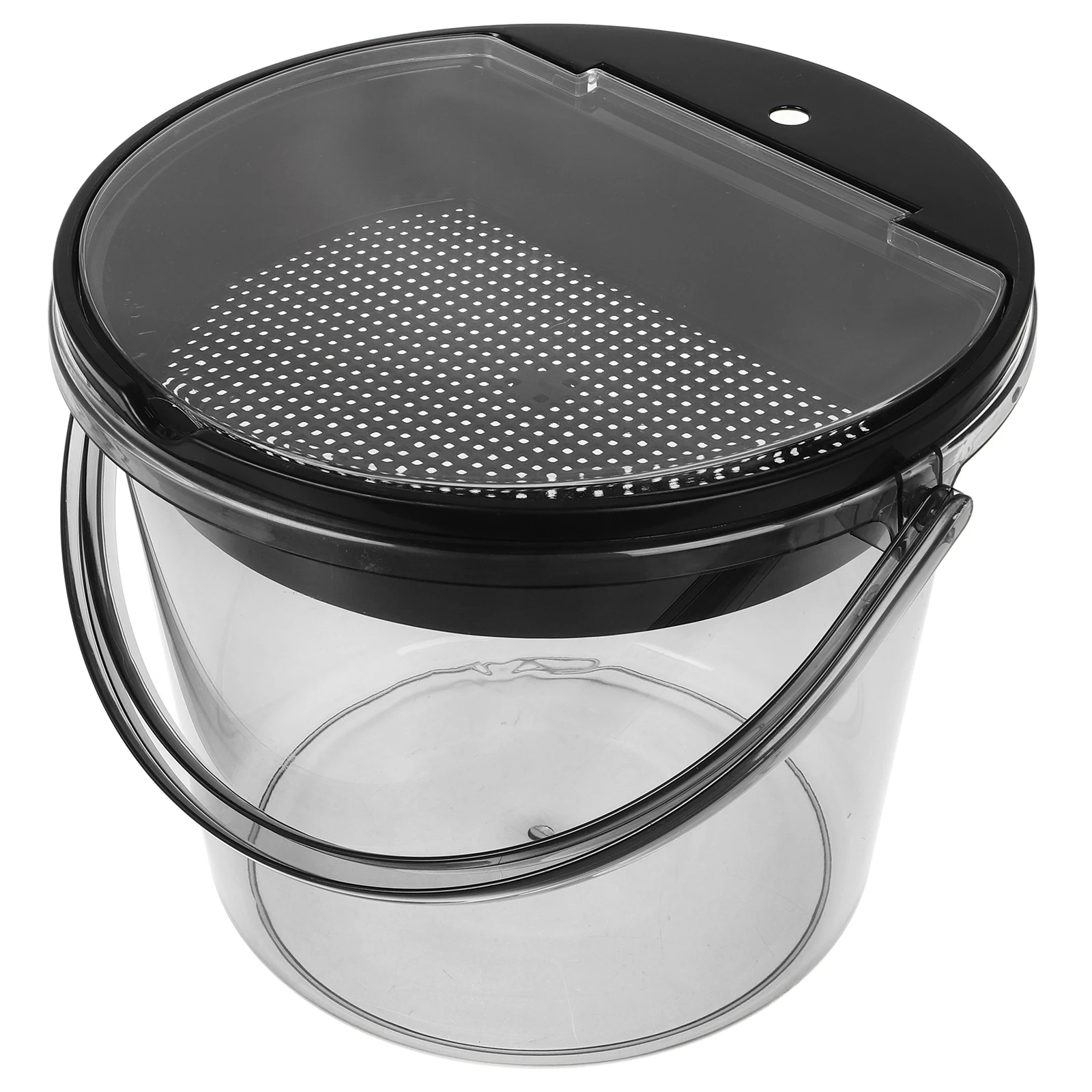 

Tea Residue Bucket Handheld PET Kitchen Compost Bin Trash Can Lid Dregs Drainage Filter Separate Waste Management Portable Easy