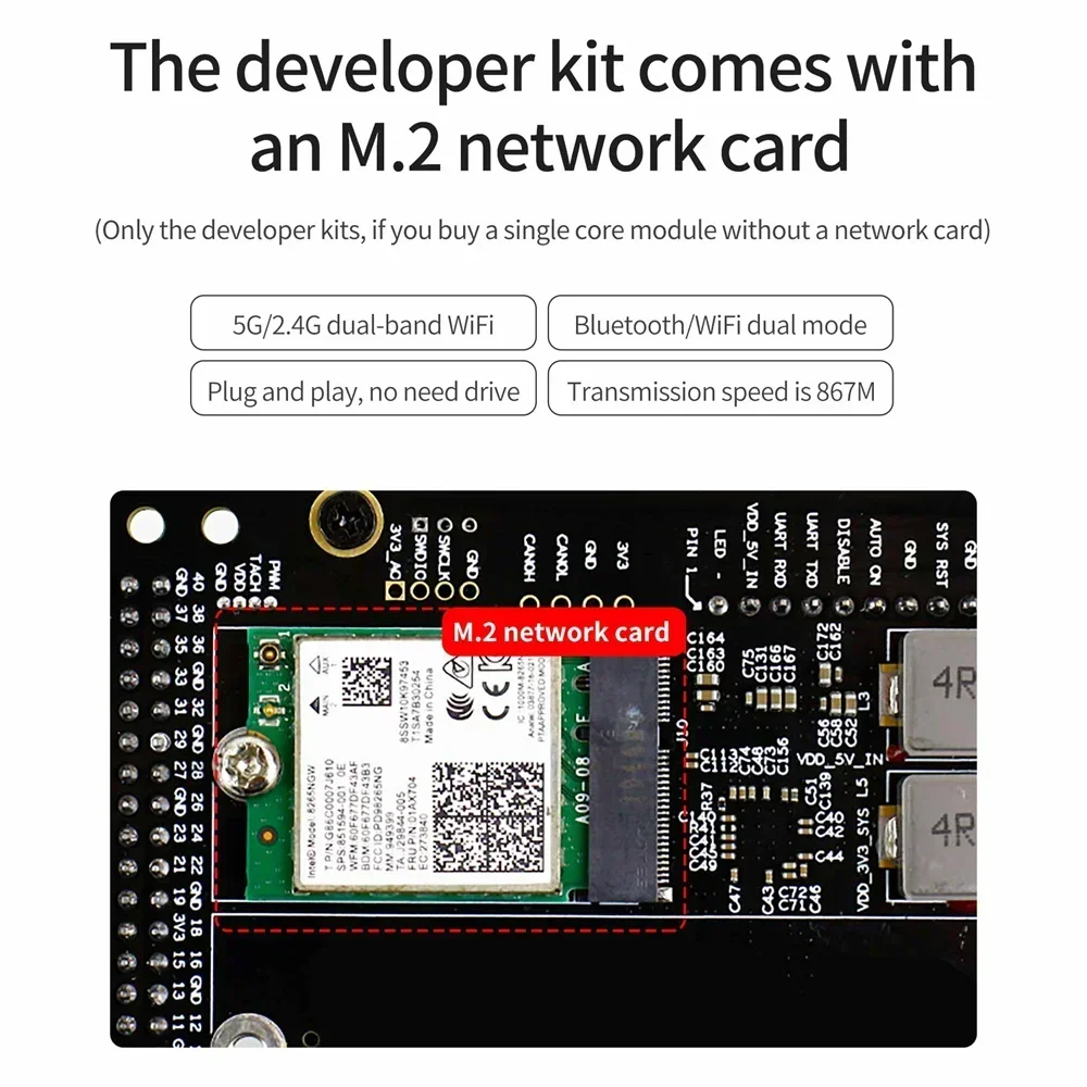 Jetson TX2 NX Developer Kit/ TX2 NX XavierNX Carrier Board Demo Programming Learner AI MotherBoard Linux DIYElectronic Kit