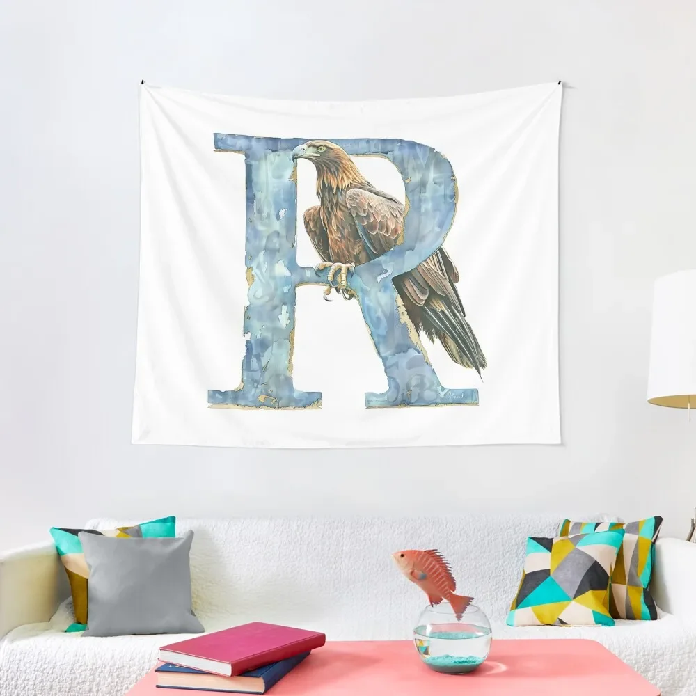 Eagle and the letter R - Patina - Fantasy Tapestry Wall Hanging Room Decorations Bedroom Decorations Tapestry