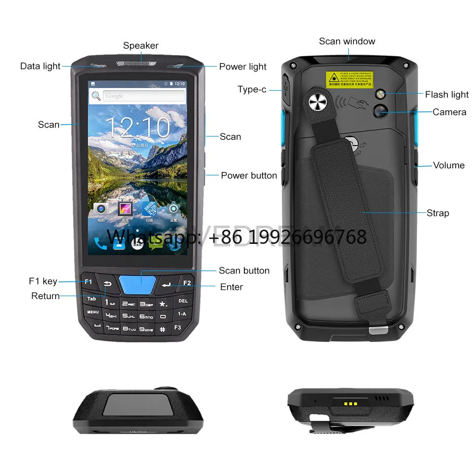 Quick Scan Rugged Android Barcode Scanner Cold Chain Mobile Computers Pda