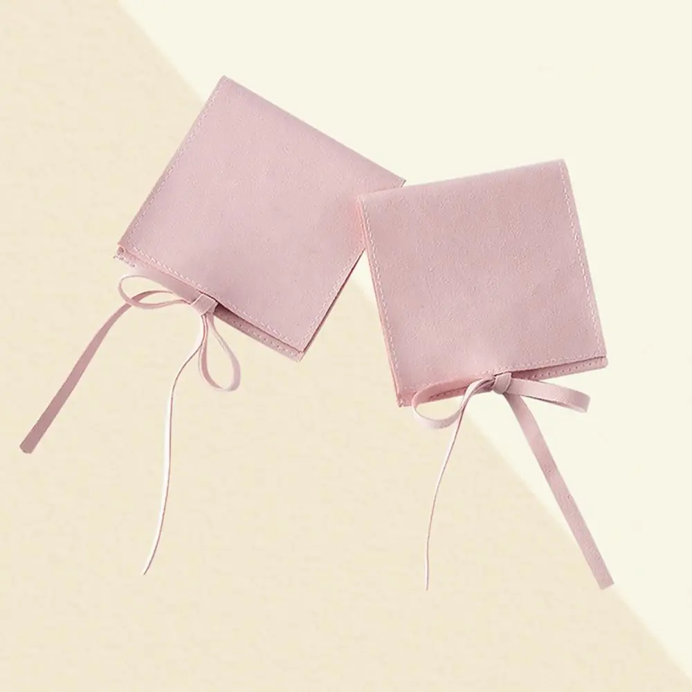 With Ribbon Jewellery Bag Product Package Solid color Presents Gift Bag Bundle Pocket Wedding Gift Bag