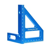 3D Multi Angle Woodworking Square Protractor High Precision Detachable Miter Triangle Ruler 45/90 Degree Aluminum Alloy
