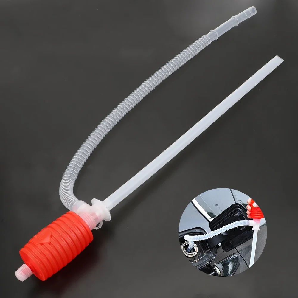 Car Truck Hand Pump Fuel Oil Gasoline Diesel Transfer Sucker Manual  fuel pump Siphon Suction Water  fuel transfer pump， Funnel