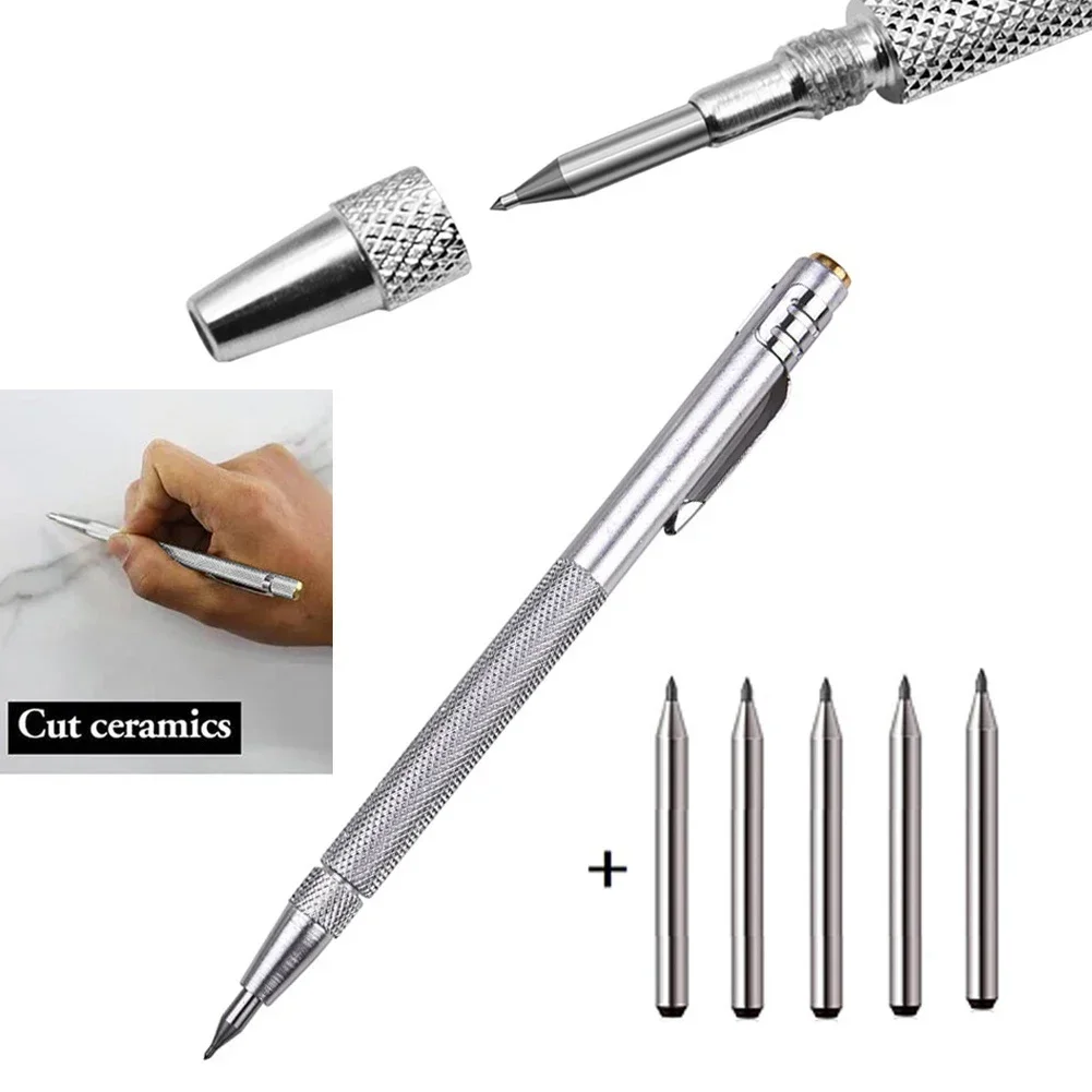 

Diamond Scribing Pen Tungsten Steel Tip Scriber Clip Pen Strong Magnetic For Ceramic Glass Wood Stone Shell Metal Marking Tool