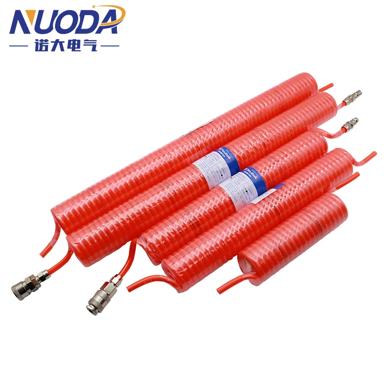 PU pipe 8mm x 5mm Polyurethane Air Compressor Hose Tube With EU/C Type Fitting Flexible Tool Connector Spring Spiral Pipe 8*5