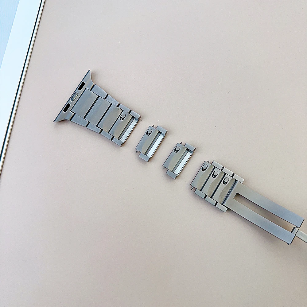 حزام ساعة معدني سريع التركيب لساعة أبل الترا 2 1 49 ملم 10 46 ملم حزام من الفولاذ المقاوم للصدأ لسلسلة 9 8 7 6 5 4 45 ملم 44 ملم سوار #6