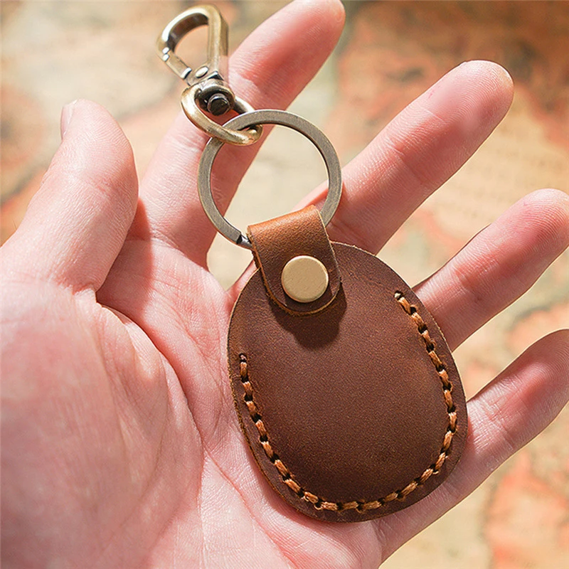 Suitable For AirTag Leather Keychain CaseAirtag Locator Holster PU Access Card Case