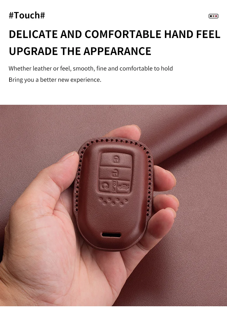 Leder Auto Fernbedienung Schlüssel Fall Abdeckung Für Honda Civic 11th 2022 Für Honda Civic Accord HR-V CR-V CRV 2022 2023 schutz Halter Fob – Detail 9