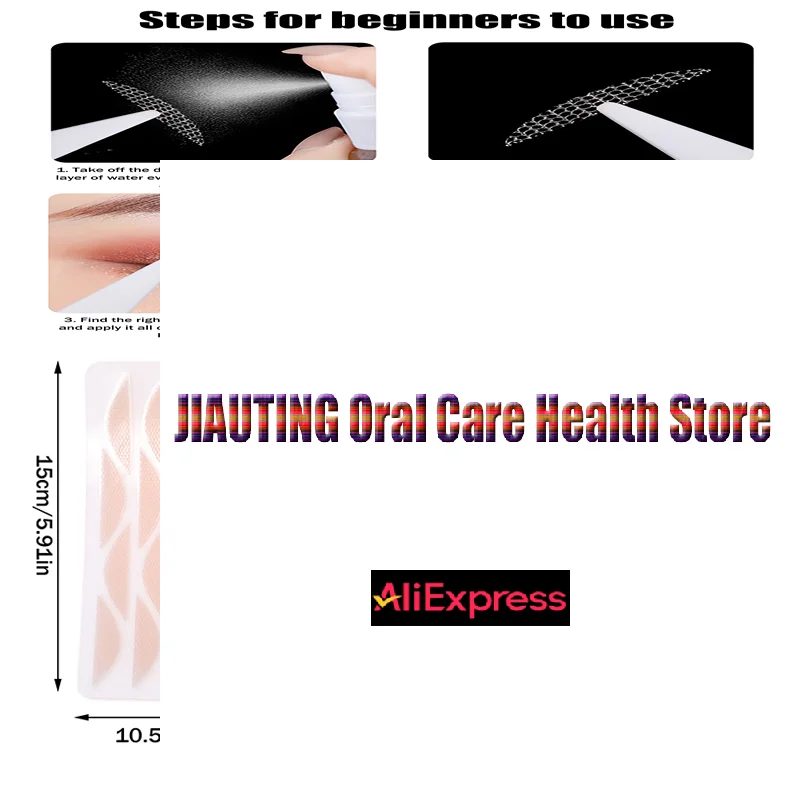 10Sheets Invisible Eye-Lifting Sticked Double Eyelid Lift Tape Sticker Eyelid Patches Beauty Tool Spray Water Instant Adhesive