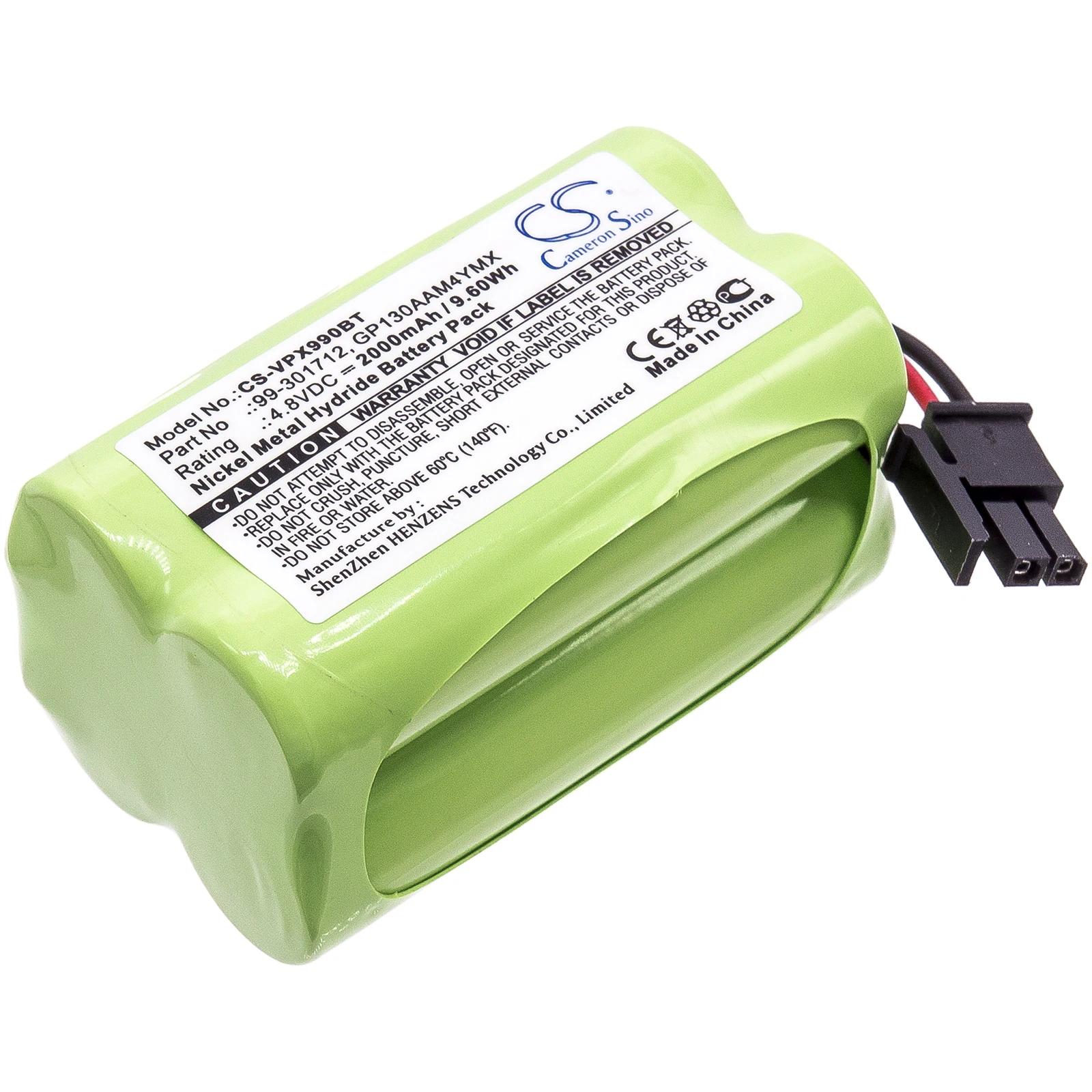 

Ni-MH Alarm System Battery for Visonic, 4.8V, 2000mAh, Compatible Models: PowerMaster 10, PowerMaster 10 PG2 Control Pan