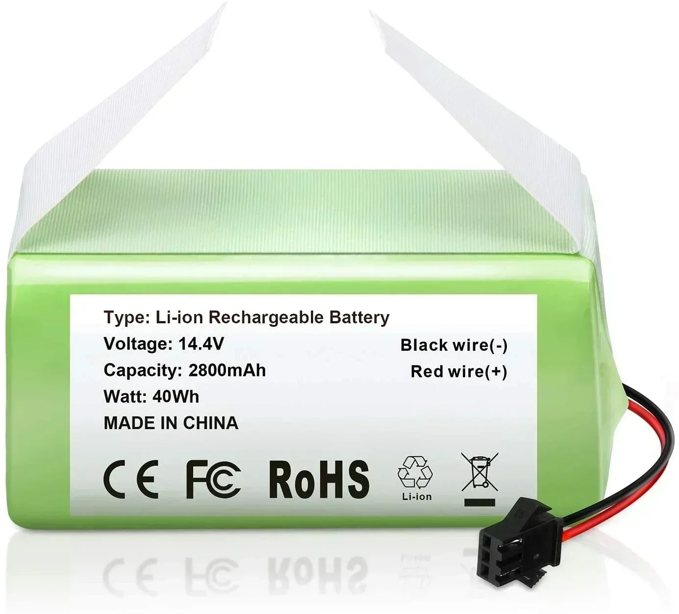 14,4 V 6800 mAh Li-Ionen-Akku für Conga 990, 1090 Tesvor X500 Ecovacs Deebot N79 N79S DN622 Eufy RoboVac 11 11S RoboVac 30 usw