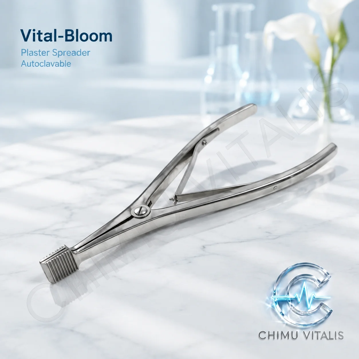 【CHIMU VITALIS】230mm Plaster Spreader Forceps, 20mm Jaw, Precision Technical Tool