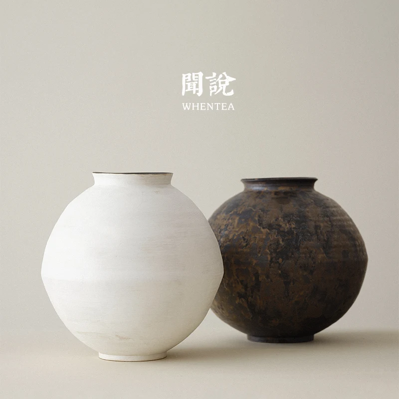 

Wen Shuo | Japanese-style silence Kaze Jun handmade vase Jingdezhen ceramic tea space flower decoration tea props