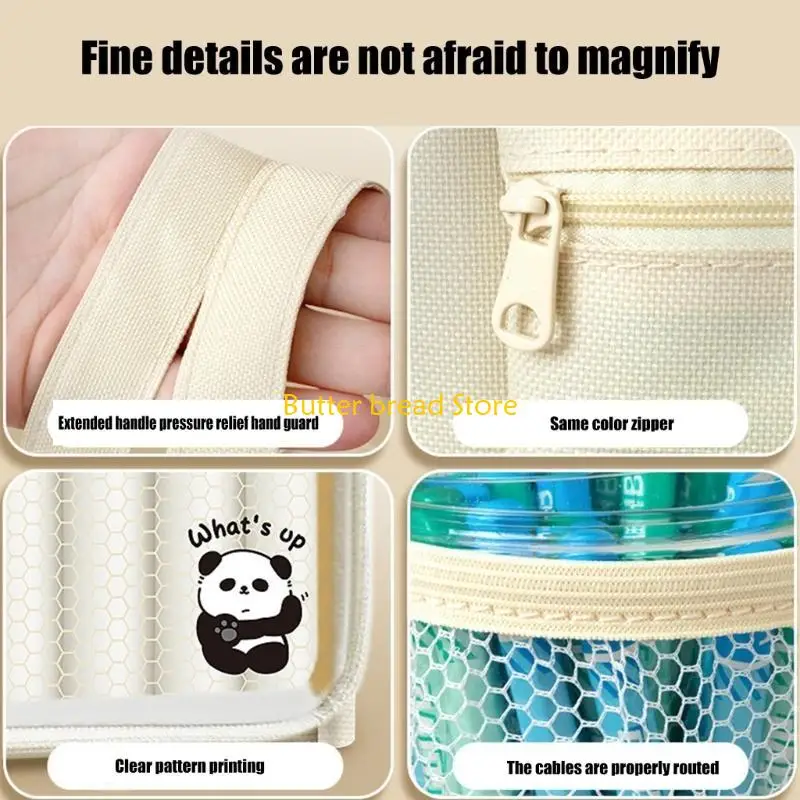 W89C Canvas File Organizers Bag Craft Organizers Bag for Student Teacher Officer