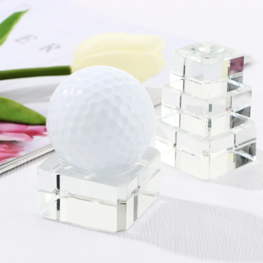 25/30/35/40mm Square Glass Crystal Sphere Base Transparent Support Pedestal Holder Ball Display Stand Home Decoration