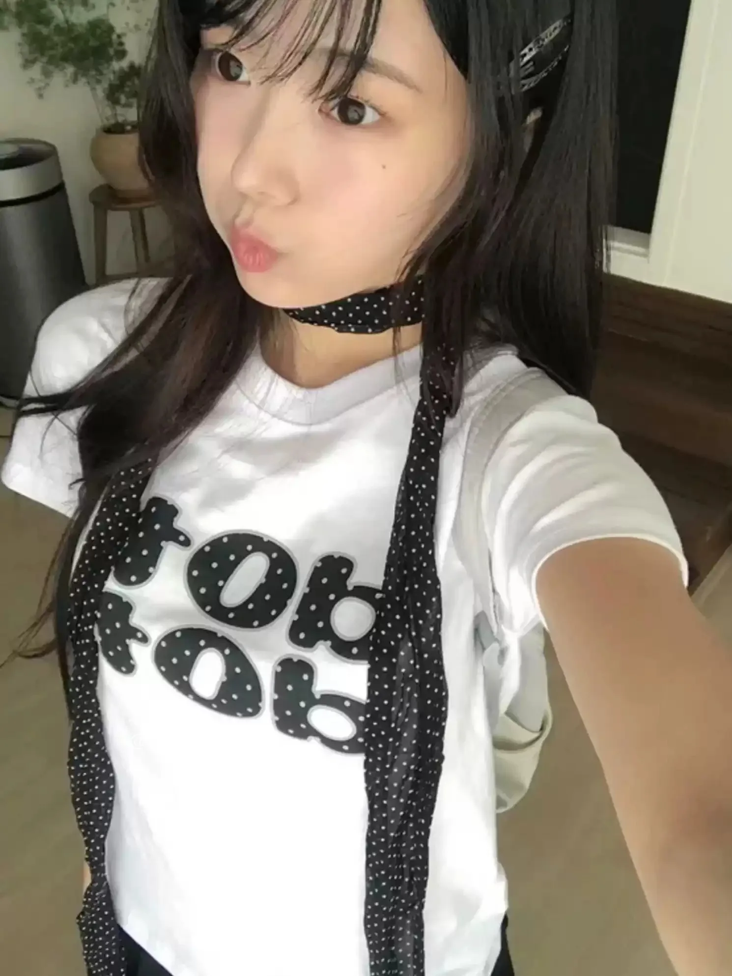 Dot Polka Dot Letter T Shirt Women Cute Heart Bubble Font Print Short Sleeve T-shirt Simple Casual Ladies Graphic Tee Tops
