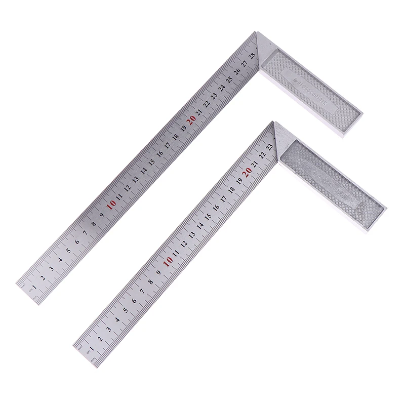 Stainless Steel Square Right Ruler Angle 90 Turning Ruler Woodworking Measuring Tool Gauge Angle Square Ruler 250/300mm