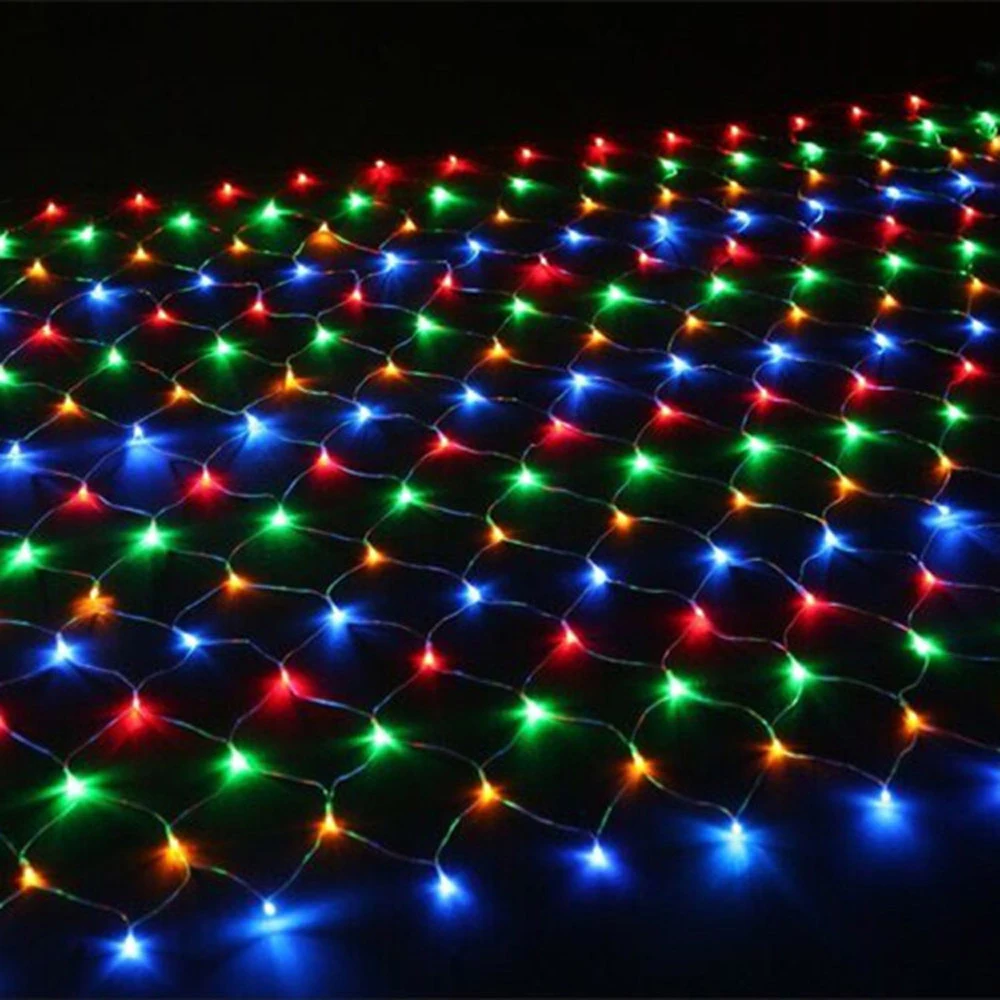 

220V 110V Led Net Lights 3x2m 6x4m Fairy String Christmas Curtain Garland Outdoor Waterproof for Party Garden Wedding Decoration