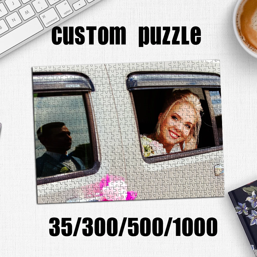 35/300/500/1000 Stück Personalisiertes Foto-Puzzle Individuell Gestaltbar für Hochzeit Geburtstag Valentinstag Geschenk