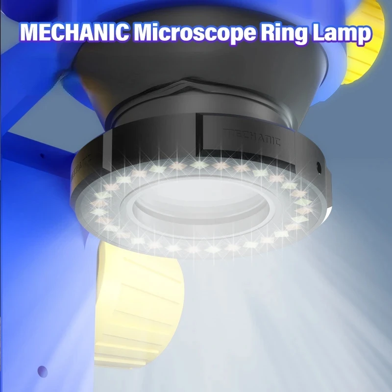 MECHANIC LS3 Microscope Ring Lamp 7W LED Light Source Tricolor Multi Level Ultra Brightness Adjustment Eye Protection Work lamps