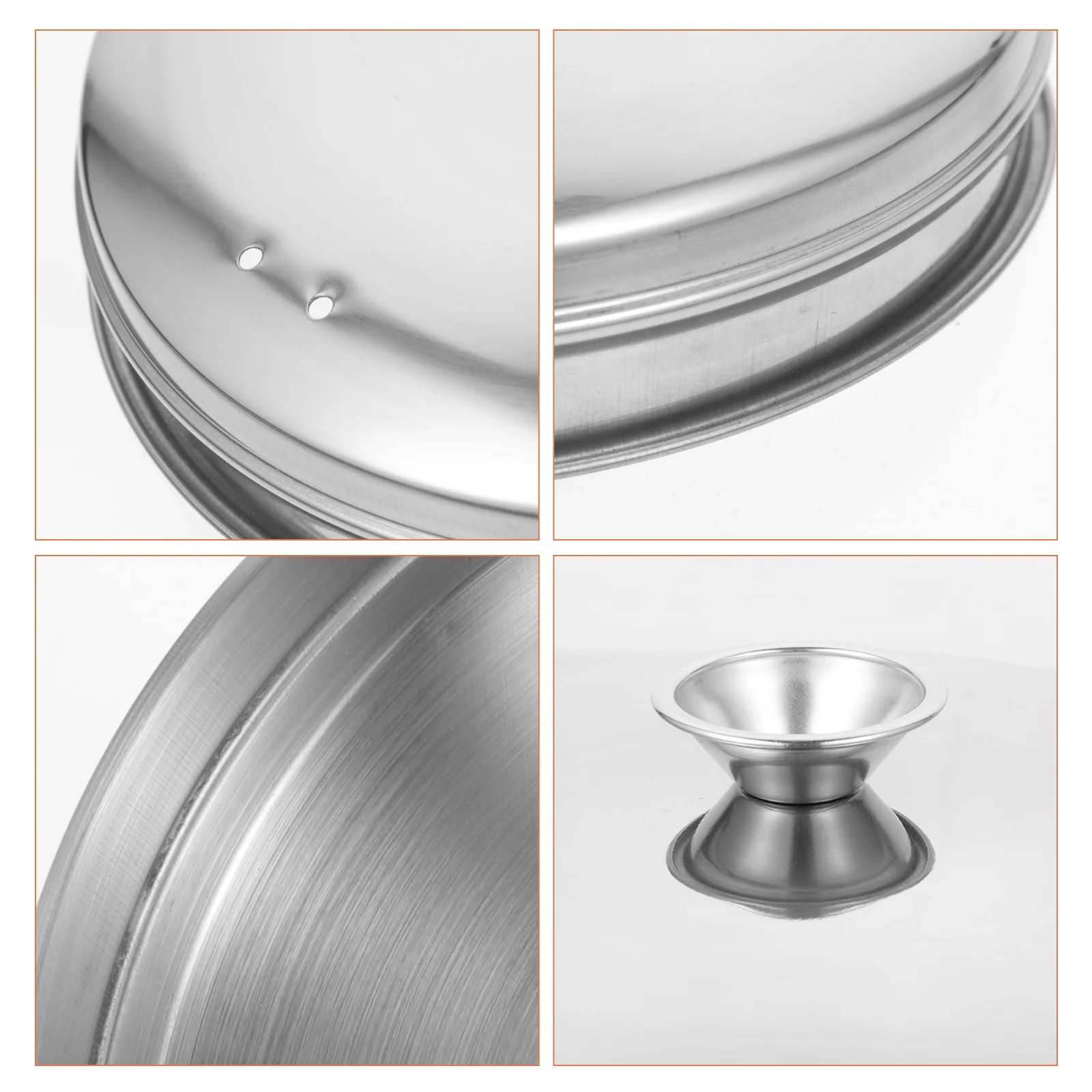 

Stainless Steel Steak Cover Food Protective Lid Kitchen Supply Cheese Melting Dome Griddle Basting Cover