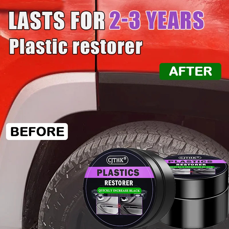 Car Plastic Restorer Back To Black Auto Trim Renovating Paste Anti-Fade Anti-Aging Dustproof Protective Tire Trim Vehicle Daily