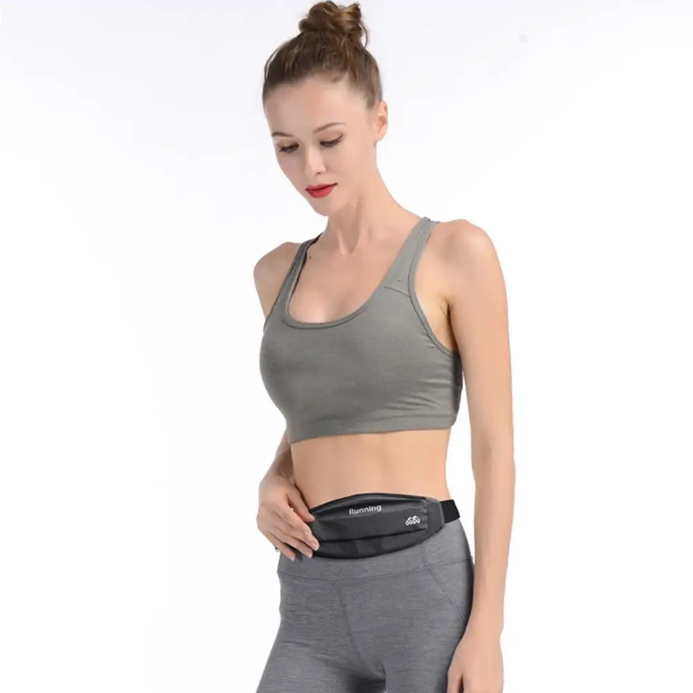 7 بوصة حقيبة جري عاكسة إغلاق المناسب مقاوم للماء الرياضة الخصر حقيبة تخزين سعة كبيرة حقيبة الهاتف المحمول الرياضة الليلية