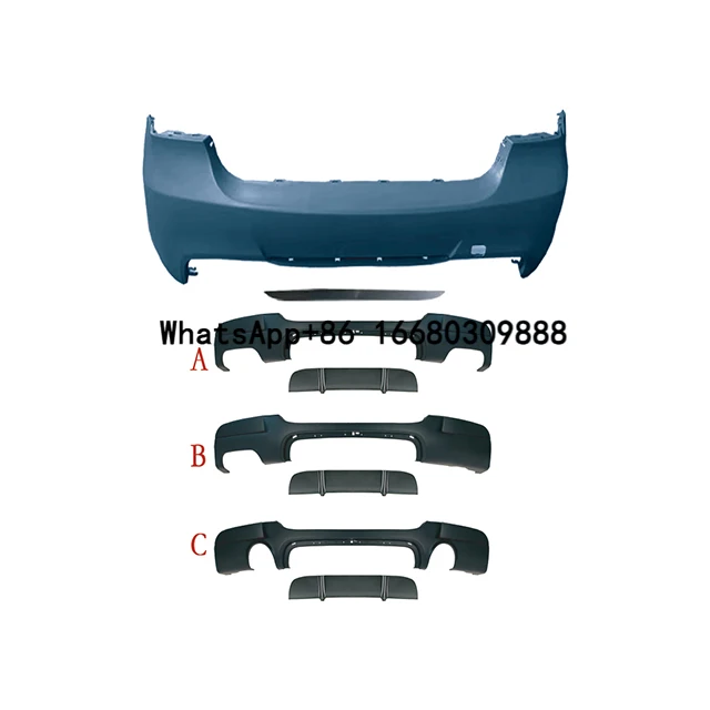 High Quality Car Part Rear Bumper for  3 SERIES E90 2005-2012 Upgrade M Tech Style Rear Bumper with Rear Diffuser for E90